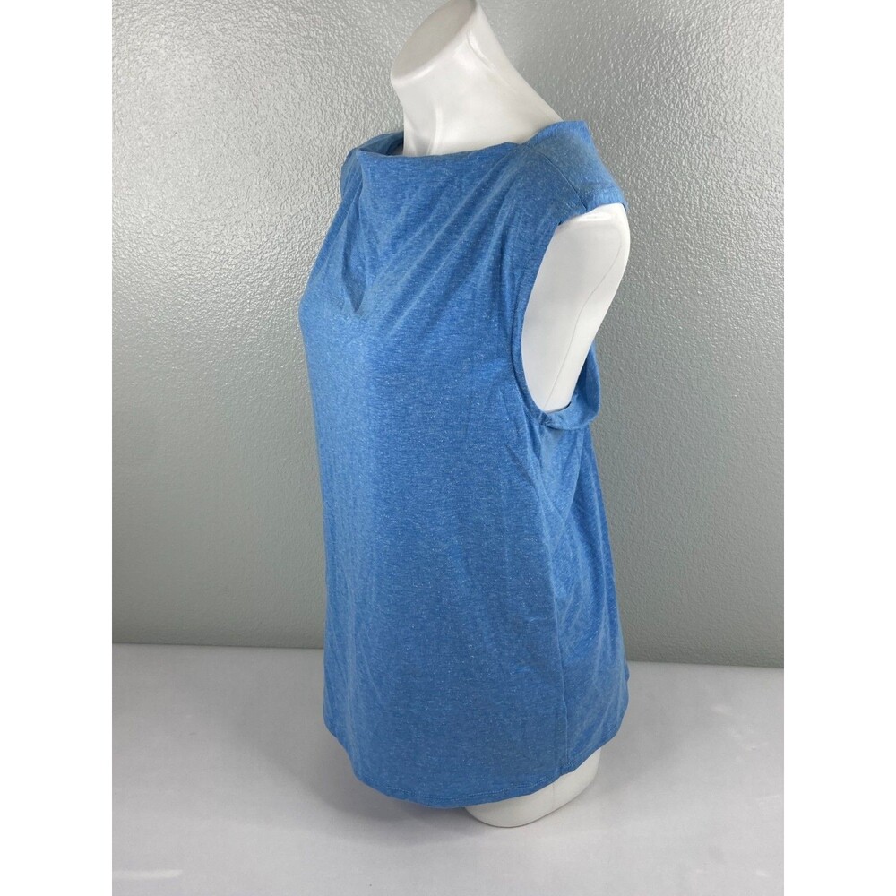 Culture Code Women Medium Blue Blouse Sleeveless Twist Strap Back NWT - Picture 4 of 8
